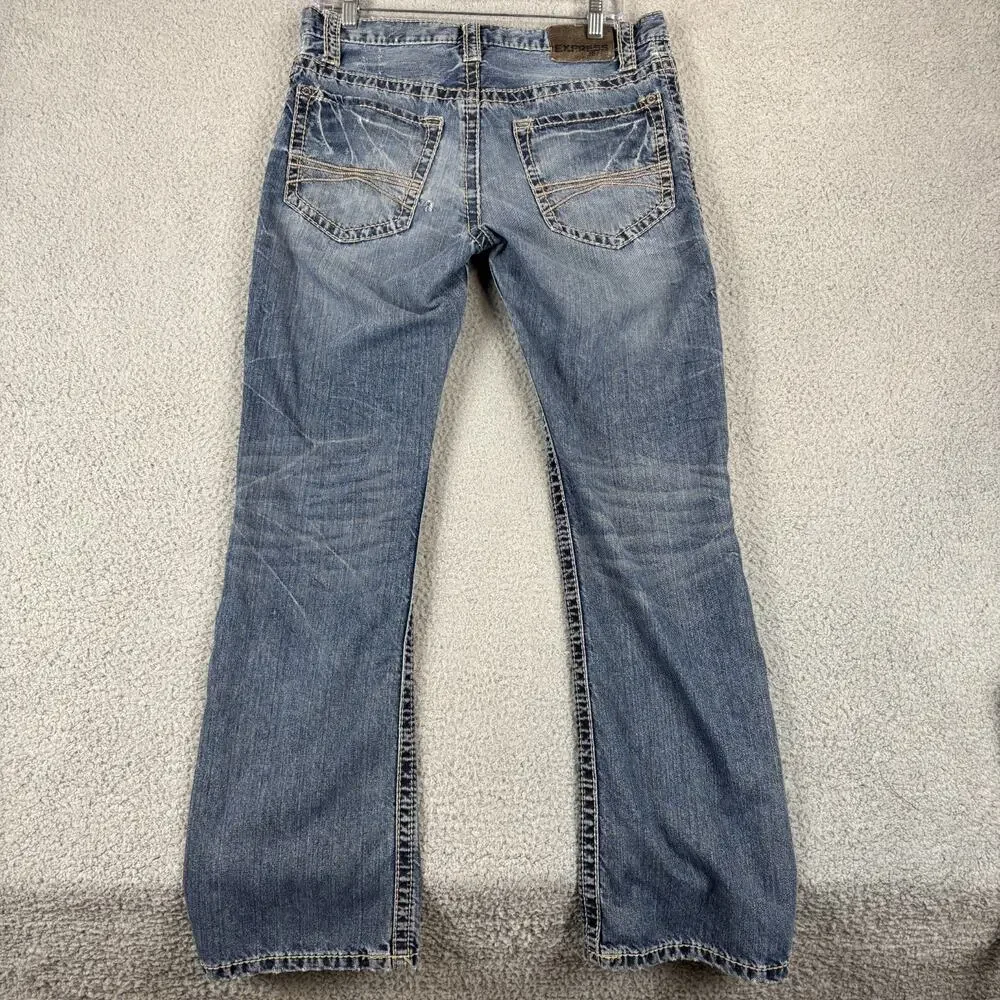 Y2k Express Kingston Jean Mens 32x31 Classic Fit Boot Cut Denim Western Workwear